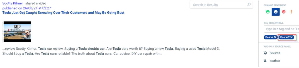 Create tag by API - UI result - document